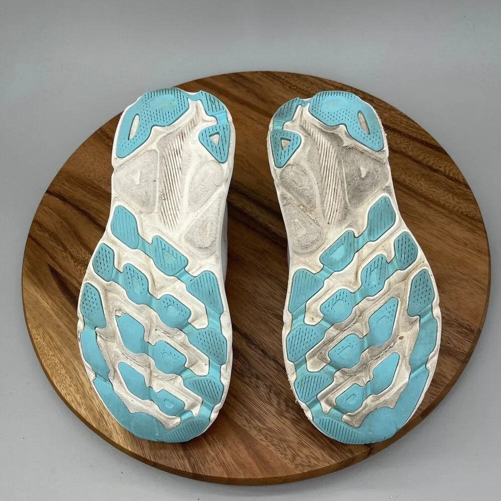 Hoka One One Clifton 9 Shoes Womens Size 9.5 B White Running Comfort Walking